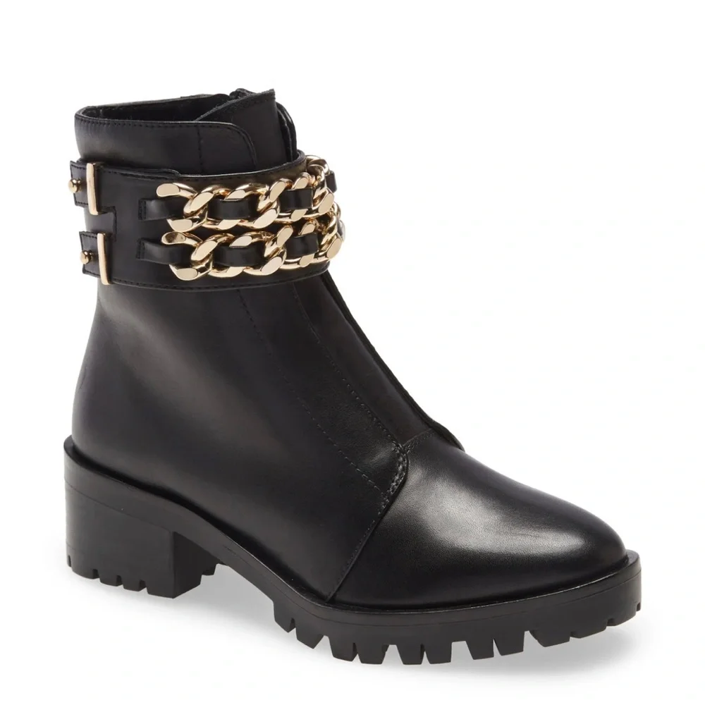 KARL LAGERFELD PARIS Palmer Combat Boot Size 6 - Picture 1 of 13